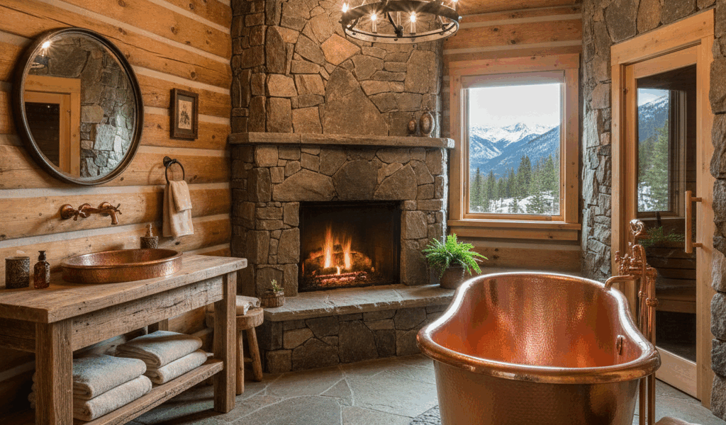 Rustic Bathroom Fixtures That Handle Mountain Humidity