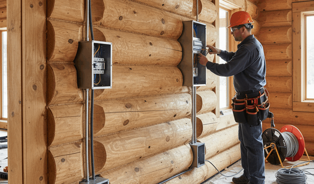Wiring a Log Home Is Different. Here’s What Electricians Miss