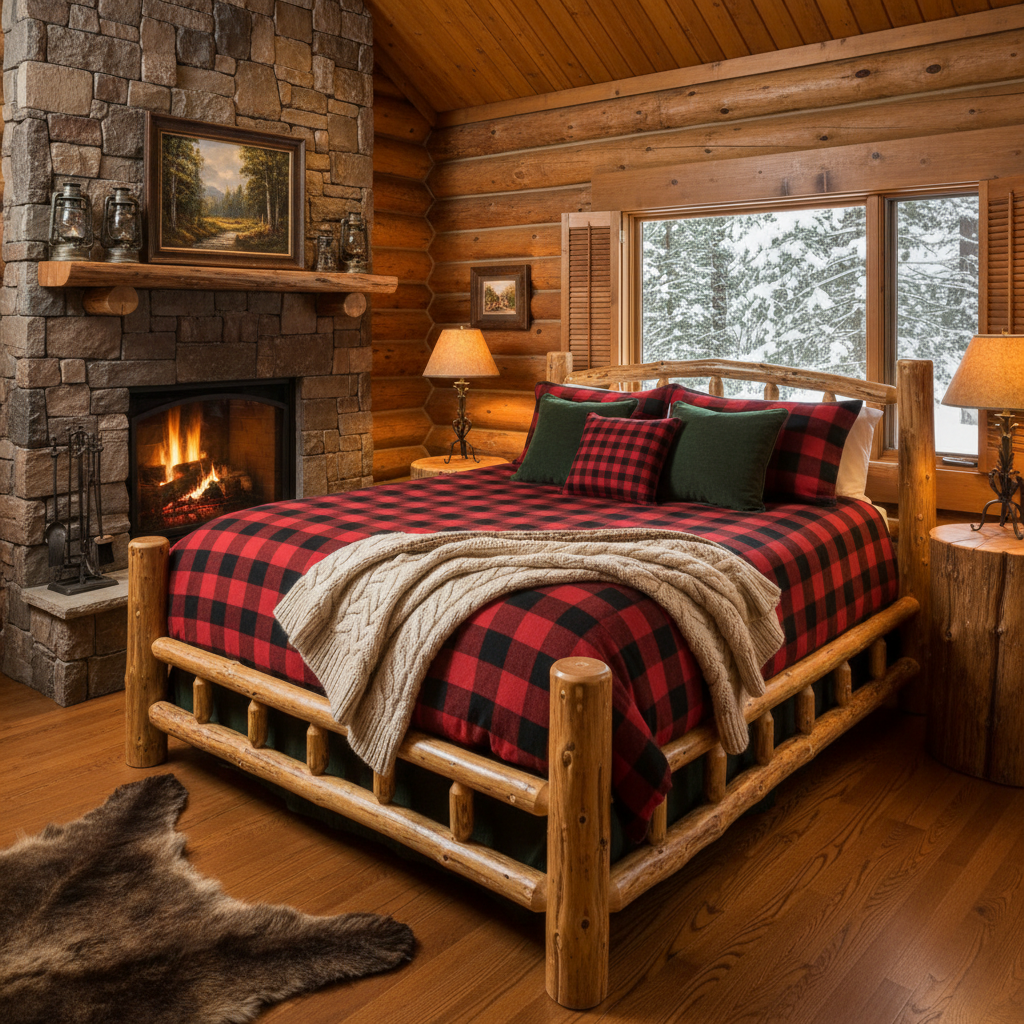 Cozy cabin core bedroom