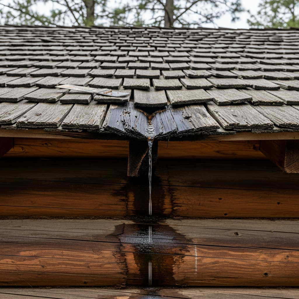Log Cabin Roof Leaking — Where to Start the Repair