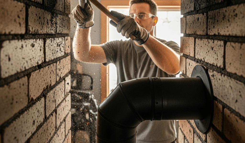Professional photograph related to: Wood Stove Chimney Creosote — How to Clean It Before It Becomes 
